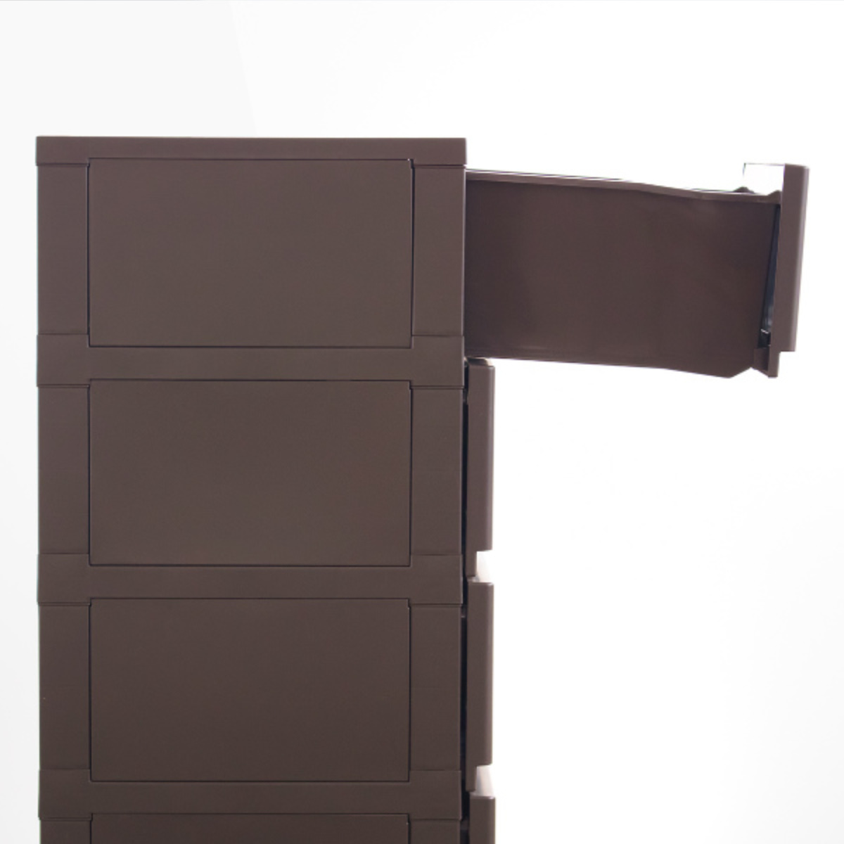 チェスト 壁付き デコニーシーヴォ ワイド 5段 幅54×奥行41.7×高さ106.1cm ( 収納 収納チェスト 脚付き リビング収納 プラスチック ホコリが入りにくい 中が透けない 引き出し タンス 収納ケース 衣類収納 ランドリー収納 日本製 ) 【ホワイト】 ホワイト