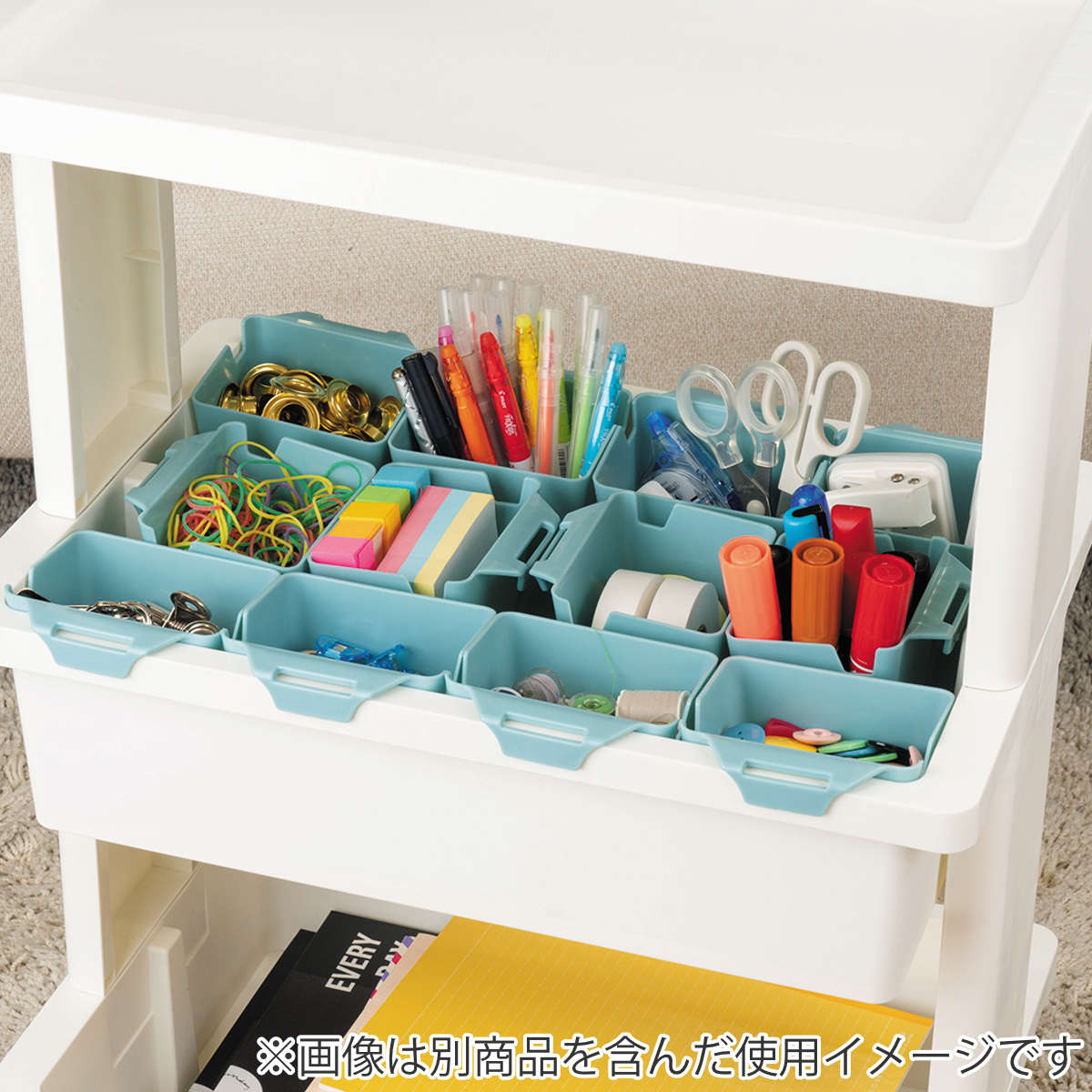 小物収納 リセスタイル ワゴン ポケット 4個組 ( リセ LISE用パーツ 追加 小分け 仕切り ケース インナーケース 引掛けられる フック ラック 収納 掛ける 部品 ごみ箱 スマホスタンド キッチンツール 洗面小物 リセシリーズ ) 【ブラック】 ブラック