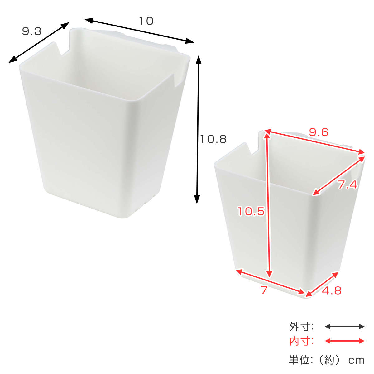 小物収納 リセスタイル ワゴン ポケット 4個組 ( リセ LISE用パーツ 追加 小分け 仕切り ケース インナーケース 引掛けられる フック ラック 収納 掛ける 部品 ごみ箱 スマホスタンド キッチンツール 洗面小物 リセシリーズ ) 【ブラック】 ブラック