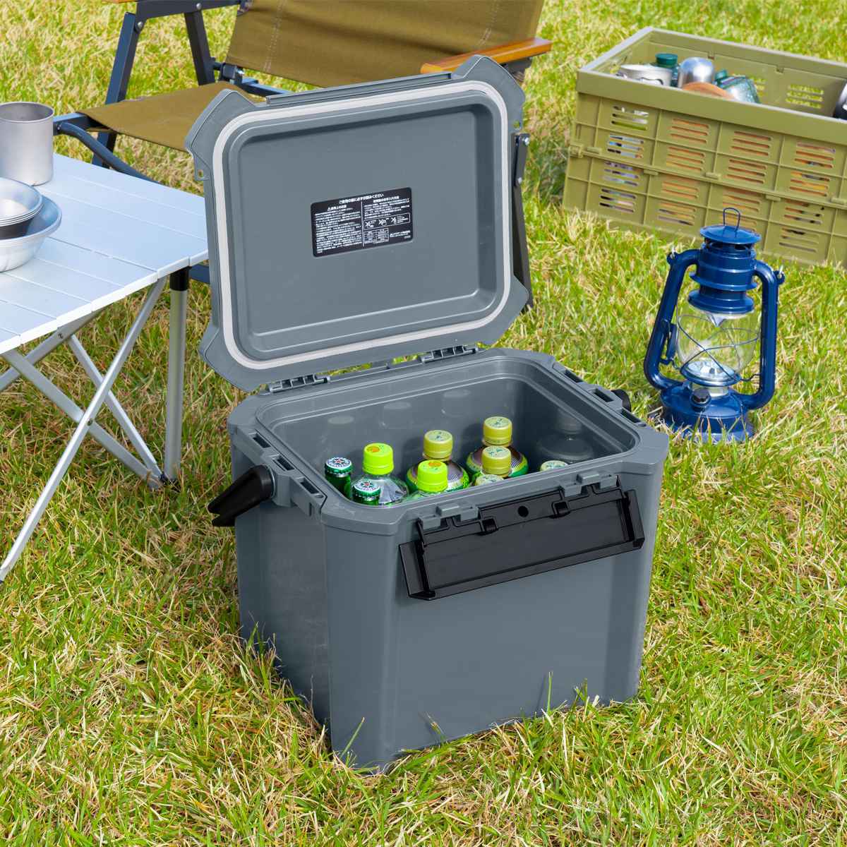 クーラーボックス 16L COREFLUX 座れる 耐荷重100kg ( 保冷 クーラーBOX 保冷ボックス クーラーバッグ 冷蔵ボックス 16リットル クーラー ボックス BOX キャンプ アウトドア ハンドル 持ち手付き )