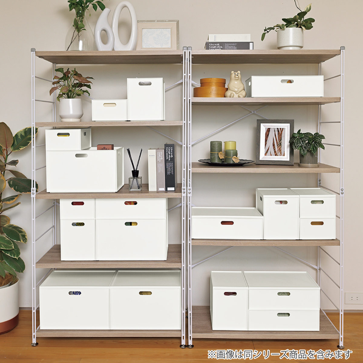 収納ボックス カロキューブ 縦型ハーフ カラーボックス 幅19.5×奥行27×高さ12cm ( 収納ケース プラスチック 小物 収納 インナーボックス 日本製 積み重ね キッチン おもちゃ ボックス ケース 浅型 小物入れ ) 【ホワイト】 ホワイト