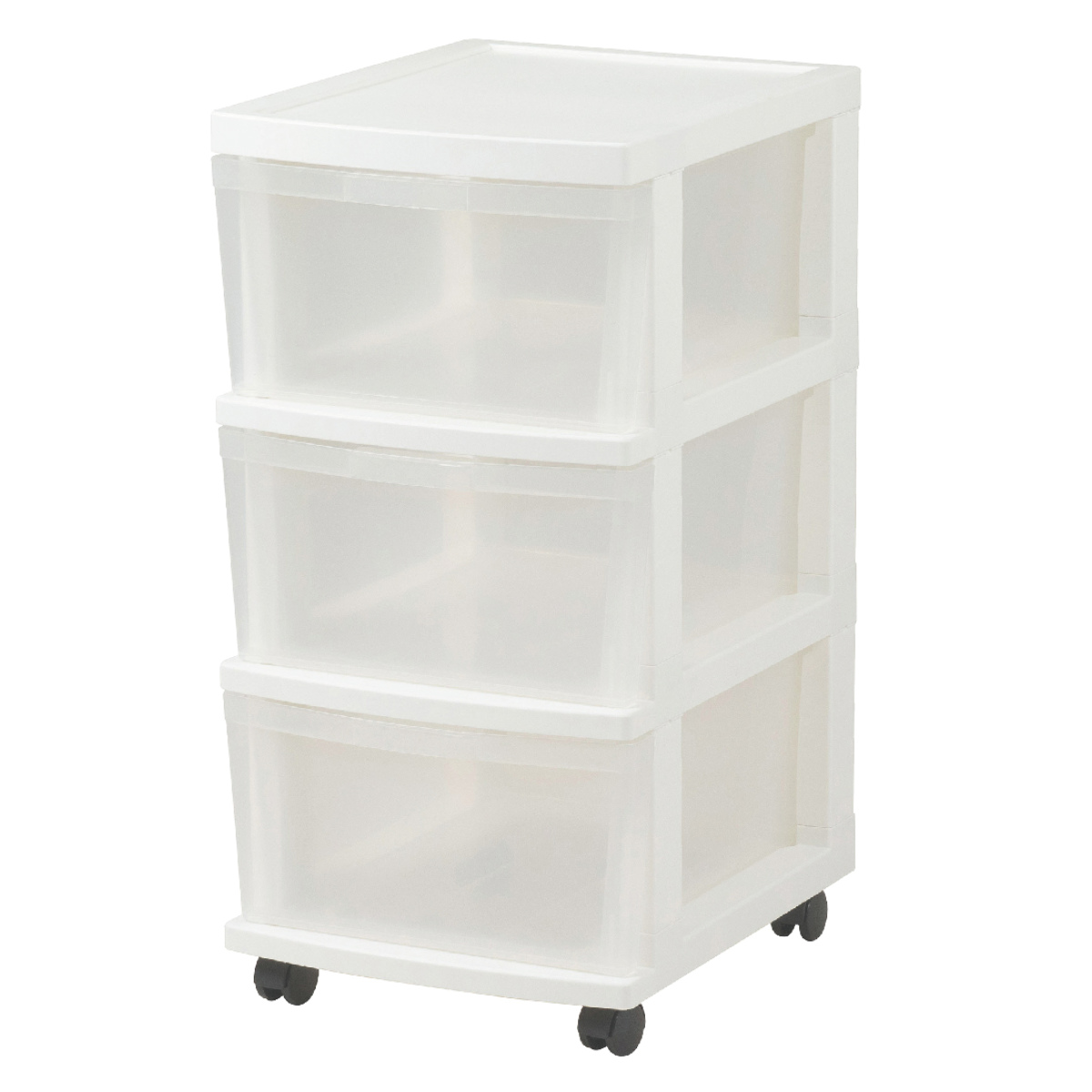 チェスト 幅34cm エミングFT 3段 深型 ストッカー キャスター付き ( 収納ボックス プラスチック 引き出し スリム A4 書類 整理 書類収納 衣装ケース 衣類収納 おもちゃ箱 ランドリーボックス 日本製 3杯 )