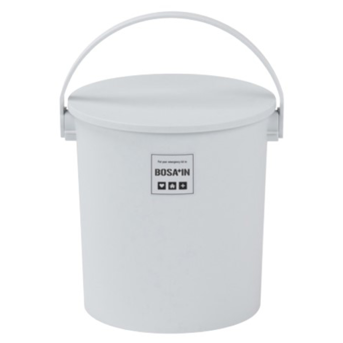 収納ボックス 防災 座れる フタ付きバケツ BOSA+IN 幅31cm 持ち手付き 15L ( イス スツール 椅子 耐荷重150kg 収納ケース 屋外 室内 テーブル ゴミ箱 おもちゃ箱 アウトドア 掃除 蓋付き ハンドル付き 防災グッズ )