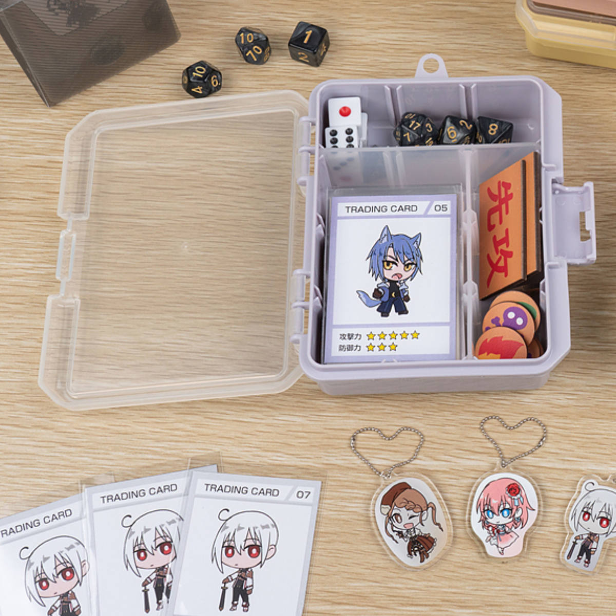 収納ケース 仕切板付き コレクションケース深型 155F 推し活 ( ホワイト クリア ピンク イエロー グリーン ブルー パープル グレー ベージュ 推し活グッズ 推し ケース かわいい おしゃれ 飾れる 飾る ディスプレイ ) 【ホワイト】 ホワイト