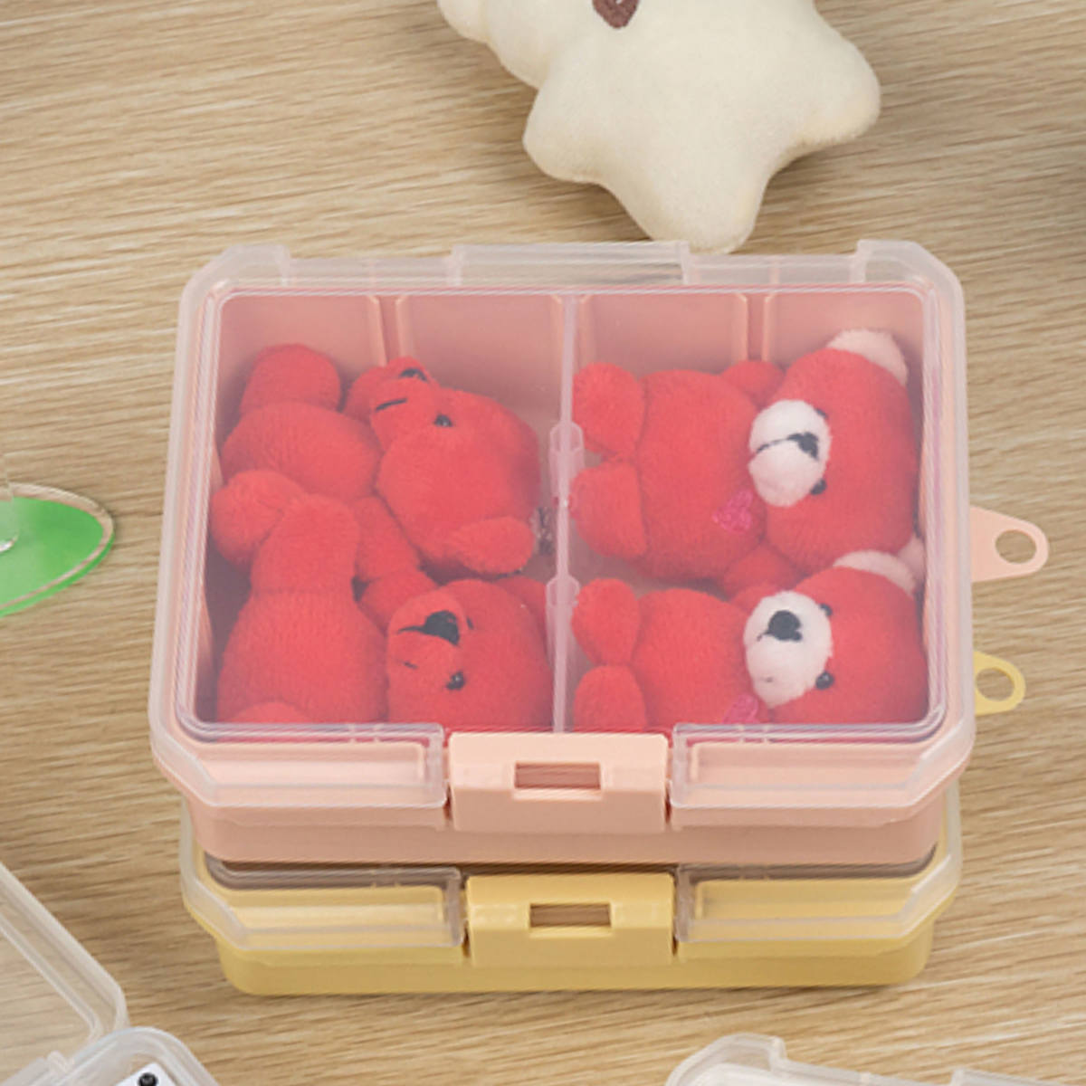 収納ケース 仕切板付き コレクションケース深型 155F 推し活 ( ホワイト クリア ピンク イエロー グリーン ブルー パープル グレー ベージュ 推し活グッズ 推し ケース かわいい おしゃれ 飾れる 飾る ディスプレイ ) 【ホワイト】 ホワイト