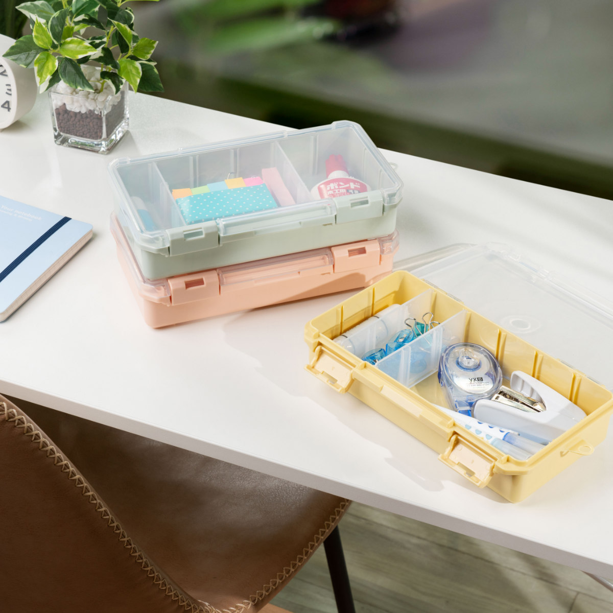 収納ケース 仕切板付き コレクションケース深型 230HF 推し活 ( ホワイト クリア ピンク イエロー グリーン ブルー パープル グレー ベージュ 推し活グッズ 推し ケース かわいい おしゃれ 飾れる 飾る ディスプレイ ) 【グリーン】 グリーン