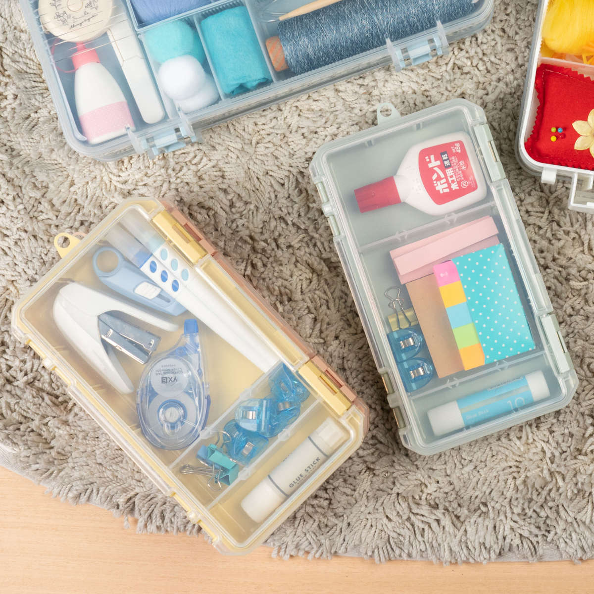 収納ケース 仕切板付き コレクションケース深型 230HF 推し活 ( ホワイト クリア ピンク イエロー グリーン ブルー パープル グレー ベージュ 推し活グッズ 推し ケース かわいい おしゃれ 飾れる 飾る ディスプレイ ) 【グリーン】 グリーン