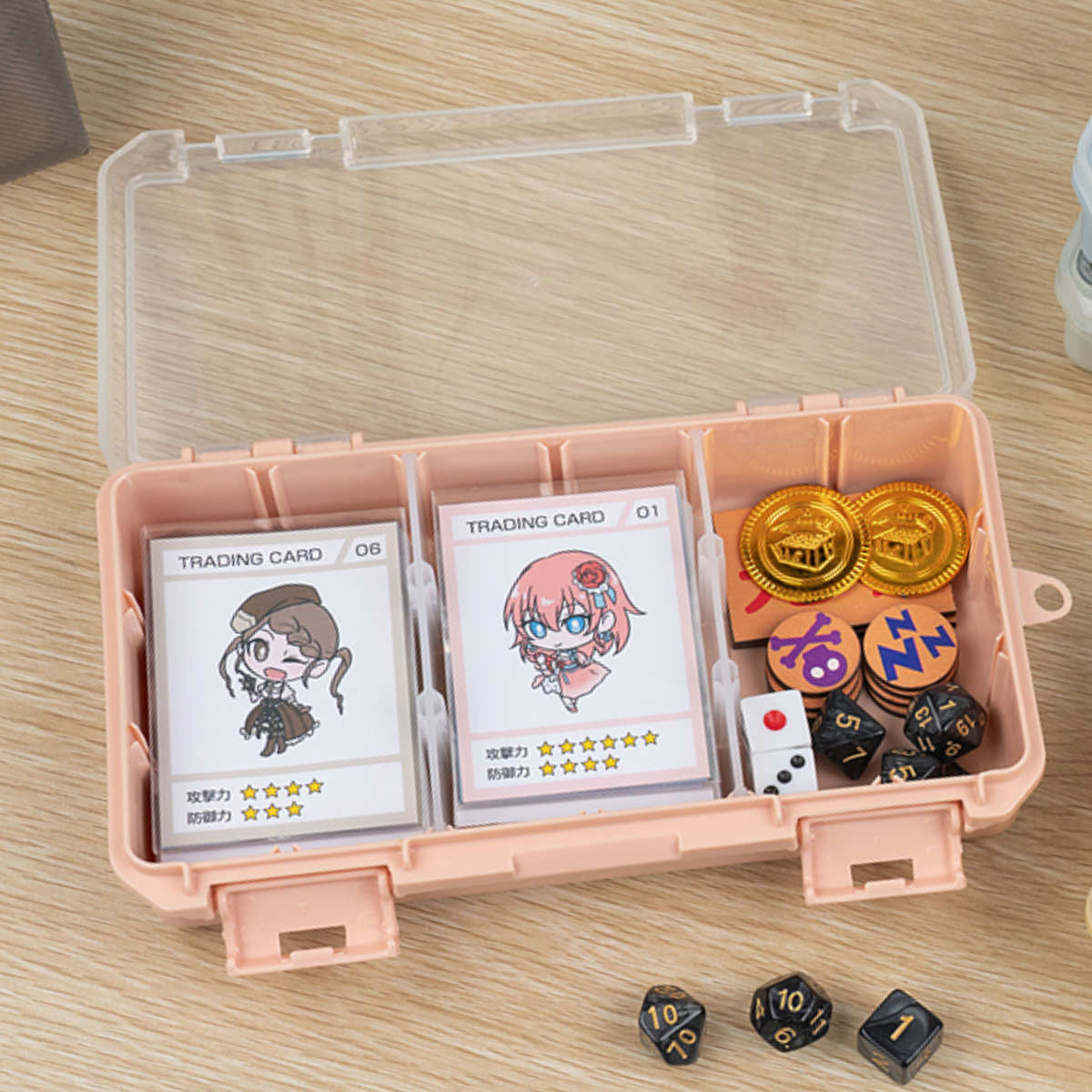 収納ケース 仕切板付き コレクションケース深型 230HF 推し活 ( ホワイト クリア ピンク イエロー グリーン ブルー パープル グレー ベージュ 推し活グッズ 推し ケース かわいい おしゃれ 飾れる 飾る ディスプレイ ) 【グリーン】 グリーン