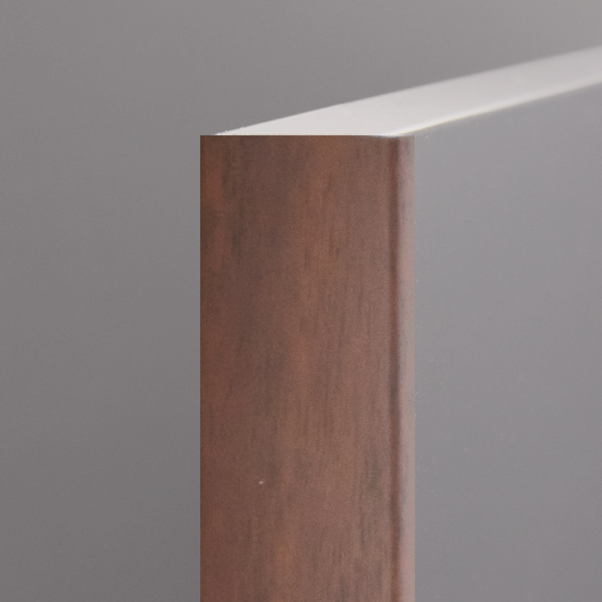 割れない鏡 リフェクスミラー エール 40×140cm 細縁枠 ( 全身 鏡 壁掛け 吊り下げ 立て掛け リフェクス 軽い 日本製 完成品 割れない シンプル 安全 安心 軽量 ブラウン ピュアホワイト クロス付 チェーン付 ) 【ブラウン】 ブラウン