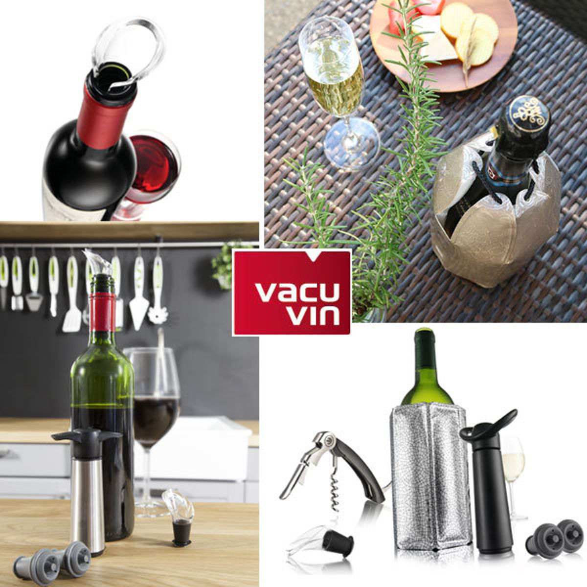 ワインストッパー バキュバン V-20 ステンレス ( vacuvin 栓 スペア ボトルストッパー ワイン保存 ワイングッズ 酸化防止 密閉保存 脱気 保存栓 ワイン用キャップ ワインキャップ ワイン用品 おしゃれ シルバー )