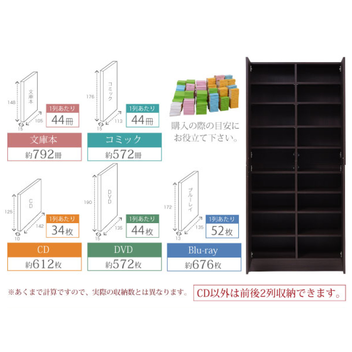 本棚 扉付き 幅81cm 高さ180.5cm 全棚可動 ( ブックシェルフ 1cmピッチ 可動棚 収納 棚 ラック 扉付 シェルフ 深型 家具 コミックラック 大容量 飾り棚 ダークブラウン ホワイト ライトブラウン ) 【ライトブラウン】 ライトブラウン