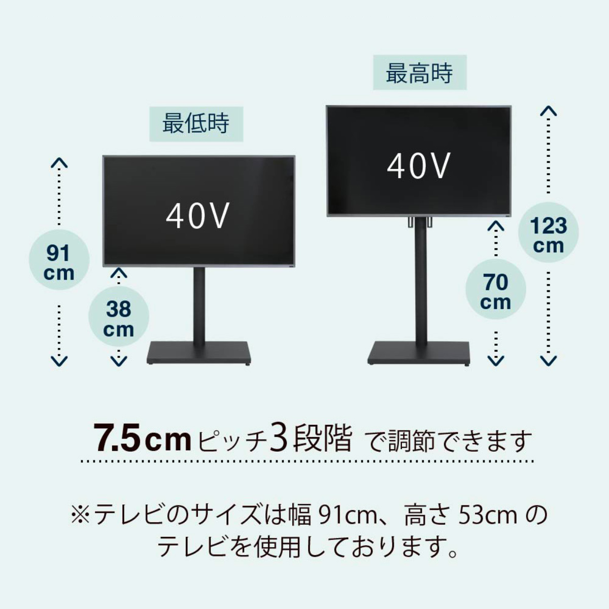 TVスタンド ラック 幅105cm 2点セット 50インチ対応 ( テレビ台 テレビスタンド 棚付 高さ調節 3段階 首振り 壁寄せ テレビボード 大型テレビ 壁面 スタンド・棚セット ブラック ホワイト 省スペース ) 【グレー×ブラック】 グレー×ブラック
