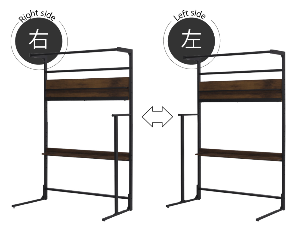 ベッド上 ハンガーラック 幅110cm ヘッドボード ( 衣類収納 棚 ラック ハンガー 後付け ベッドサイド ポールハンガー コート掛け ディスプレイ 飾り棚 マガジンラック 収納 家具 )