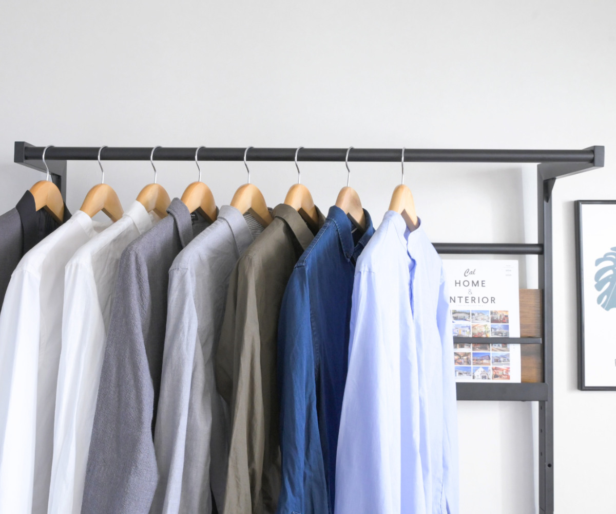 ベッド上 ハンガーラック 幅110cm ヘッドボード ( 衣類収納 棚 ラック ハンガー 後付け ベッドサイド ポールハンガー コート掛け ディスプレイ 飾り棚 マガジンラック 収納 家具 )