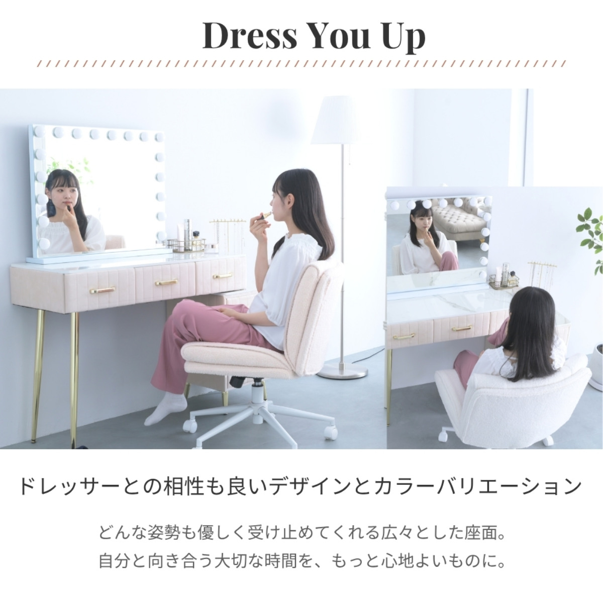 オフィスチェア あぐら 座面幅61cm OURLY あぐらチェア ( ワークチェア パソコンチェア 座面 広い ロッキング機能 高さ調節 回転 肘なし ゲーミングチェア フリース生地 レザー調 ドレッサー チェア アームレスト キャスター付き ) 【ブラウン】 ブラウン