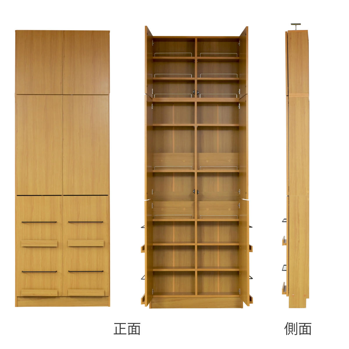 本棚 幅81cm 上置きセット 1cmピッチ ディスプレイラック スリム 薄型 扉付棚 ( ラック 棚 1cm刻み 可動棚 奥行スリム 上置き棚 飾り棚 ディスプレイ 雑誌 壁面 大容量 ダークブラウン ホワイト ライトブラウン ) 【ダークブラウン】 ダークブラウン