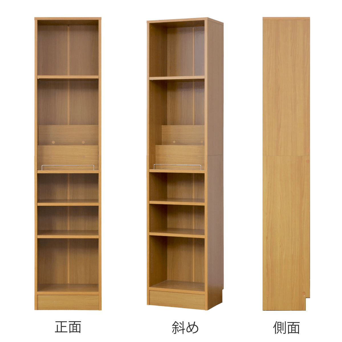 本棚 幅41.5cm 1cmピッチ ディスプレイラック スリム A4対応 オープン棚 ( ラック 棚 1cm刻み 可動棚 A4ファイル 飾り棚 ディスプレイ 雑誌 壁面 大容量 ダークブラウン ホワイト ライトブラウン ) 【ホワイト】 ホワイト