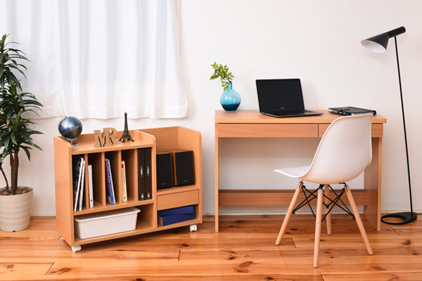 ランドセルラック 幅82cm キャスター付き 木製 カウンター下収納 ( ランドセル収納 ランドセル置き サイドワゴン A4サイズ 引き出し 本棚 子ども 収納棚 ランドセル ワゴン キッズラック お片づけラック ラック 収納 キッズ家具 ) 【ホワイト】 ホワイト