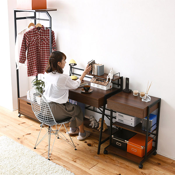 パソコンデスク 幅91cm 2WAY 高さ調節 ハイタイプ ロータイプ