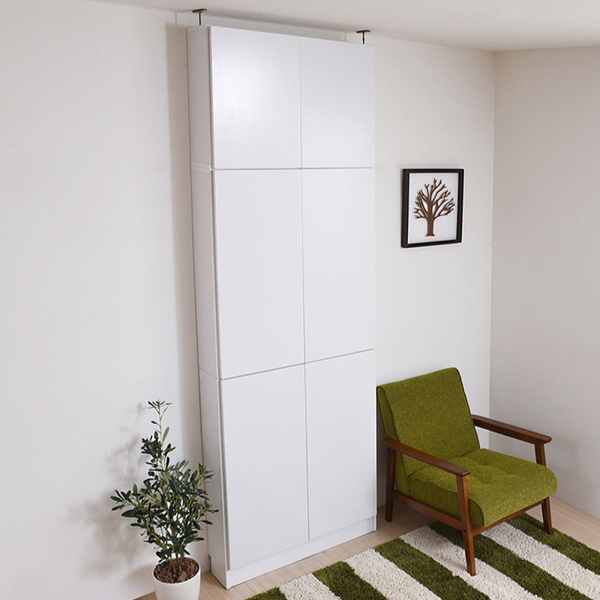 本棚 幅81cm 上置きセット 1cmピッチ ブックシェルフ スリム 薄型 扉付棚 ( 壁面収納 ラック シェルフ コミックラック 大容量 収納棚 コミック収納 漫画収納 ホワイト ブラウン ライトブラウン 木目 おしゃれ 上置き付き ) 【ライトブラウン】 ライトブラウン