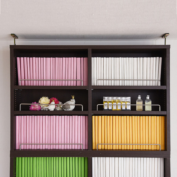 本棚 ブックシェルフ用上置き棚 幅81cm 1cmピッチ スリム 薄型 ( 専用 上置き 追加棚 収納 収納棚 可動棚 ホワイト ブラウン ライトブラウン おしゃれ ) 【ライトブラウン】 ライトブラウン