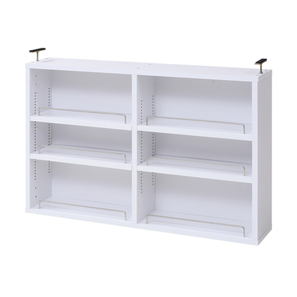 本棚 ブックシェルフ用上置き棚 幅81cm 1cmピッチ スリム 薄型 ( 専用 上置き 追加棚 収納 収納棚 可動棚 ホワイト ブラウン ライトブラウン おしゃれ ) 【ライトブラウン】 ライトブラウン