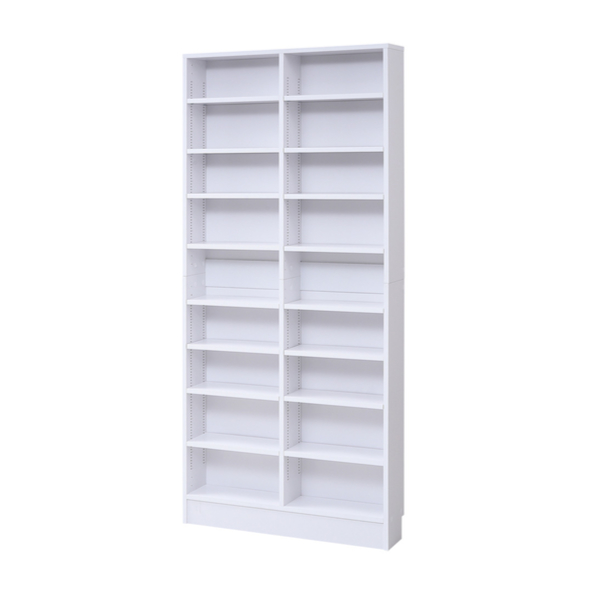 本棚 幅81cm 1cmピッチ ブックシェルフ スリム 薄型 オープン棚 ( 壁面収納 ラック シェルフ コミックラック 大容量 収納棚 コミック収納 漫画収納 ホワイト ブラウン ライトブラウン 木目 おしゃれ ) 【ホワイト】 ホワイト