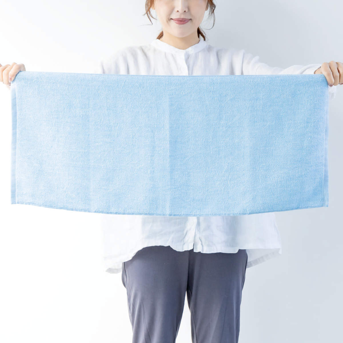 フェイスタオル KAWAC カピバラの毛のように早く乾くタオル タオル 約 34×80cm ( 泉州タオル 顔拭きタオル 綿100% カワク 速乾 吸水 日本製 デイリータオル 汗拭き 34×80 コンパクト ベージュ ピンク イエロー ミント ブルー ) 【ベージュ】 ベージュ