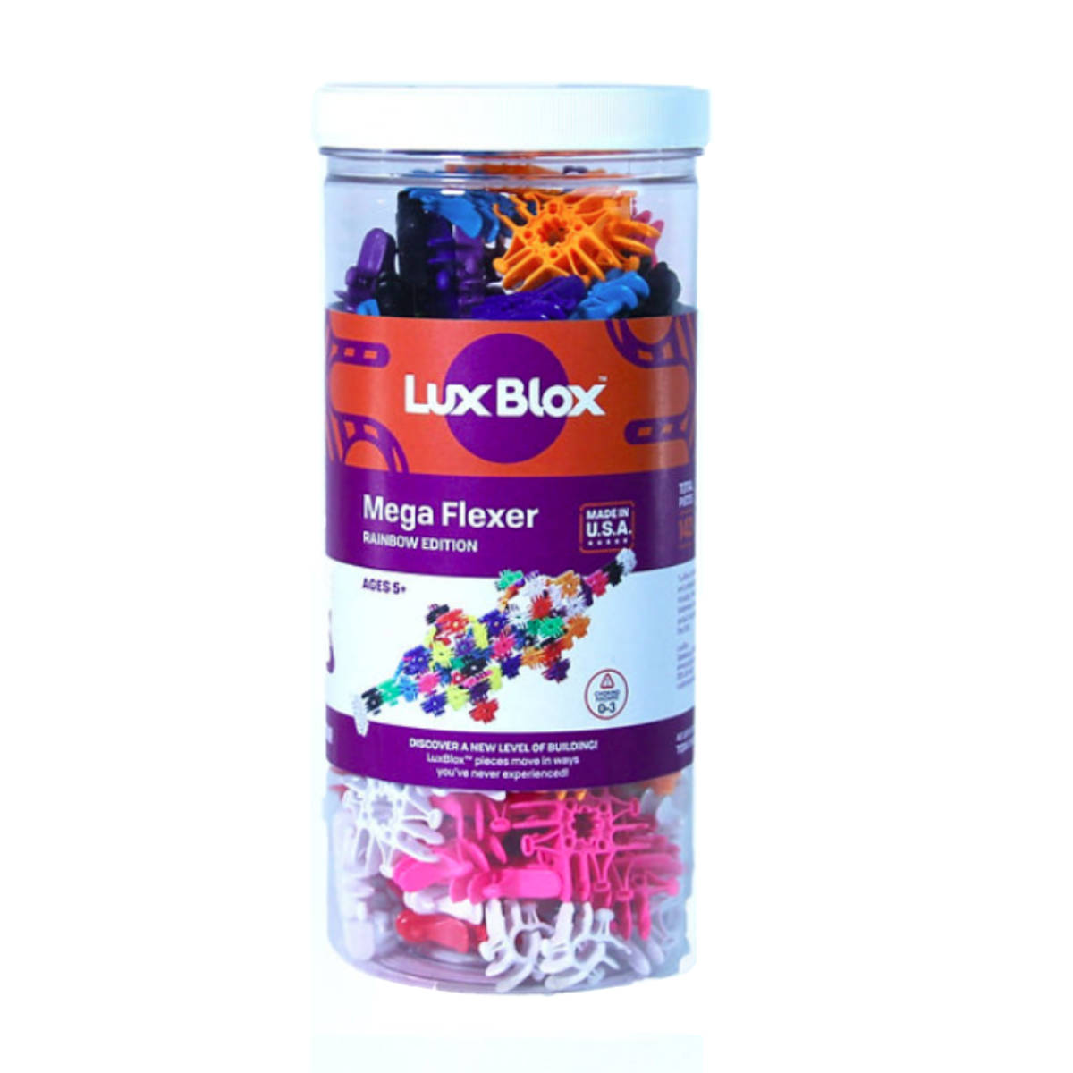 おもちゃ ラックスブロックス メガ・フレクサー 知育玩具 ( ブロック Lux Blox 知育ブロック 143ピース 子ども キッズ 幼児 アメリカ製 プレゼント オモチャ 知育 玩具 知育おもちゃ 男の子 女の子 小学生 子供 室内遊び )