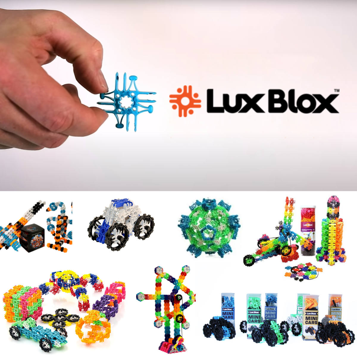 おもちゃ ラックスブロックス メガ・フレクサー 知育玩具 ( ブロック Lux Blox 知育ブロック 143ピース 子ども キッズ 幼児 アメリカ製 プレゼント オモチャ 知育 玩具 知育おもちゃ 男の子 女の子 小学生 子供 室内遊び )