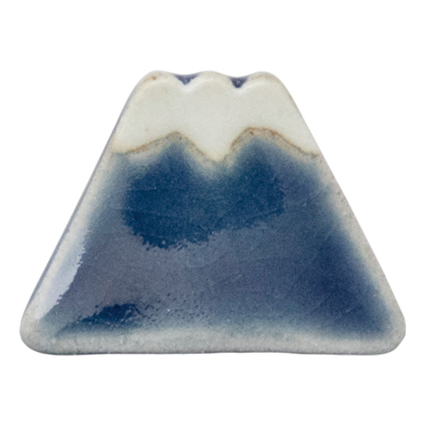 箸置き 4cm 富士山 平富士 陶器 日本製 同色5個セット ( 箸置 箸枕 カトラリーレスト 箸休め 箸台 はしおき 富士山型 平面 カトラリー 箸 フォーク スプーン ナイフ 置き レスト ) 【赤】 赤