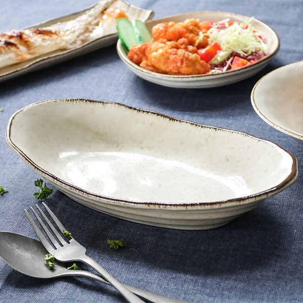 もも　長角皿&パスタカレー皿&マルチカップ カレー皿 21cm おしゃれ アウトレット品込 三角 やや小ぶり