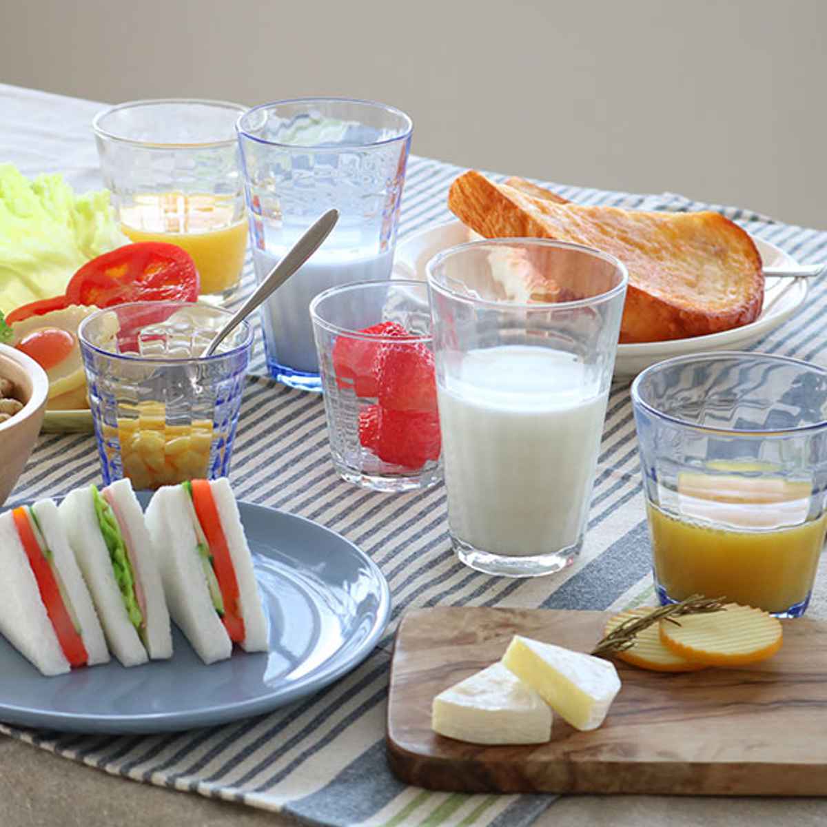 コップ DURALEX デュラレックス PRISME プリズムマリン 275ml 同色4個セット グラス 食器 ( ガラス ガラスコップ ガラス製 タンブラー おしゃれ ガラス食器 シンプル ブルー 透明 洋食器 )