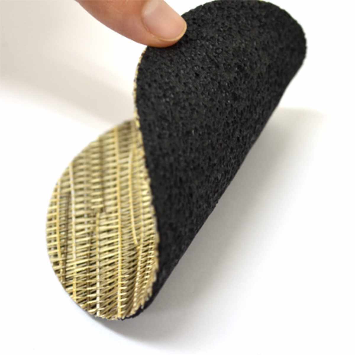 コースター 丸 朱子織り 5枚セット ( ストロングコースター キッチン雑貨 キッチン用品 ) 【ブラック】 ブラック