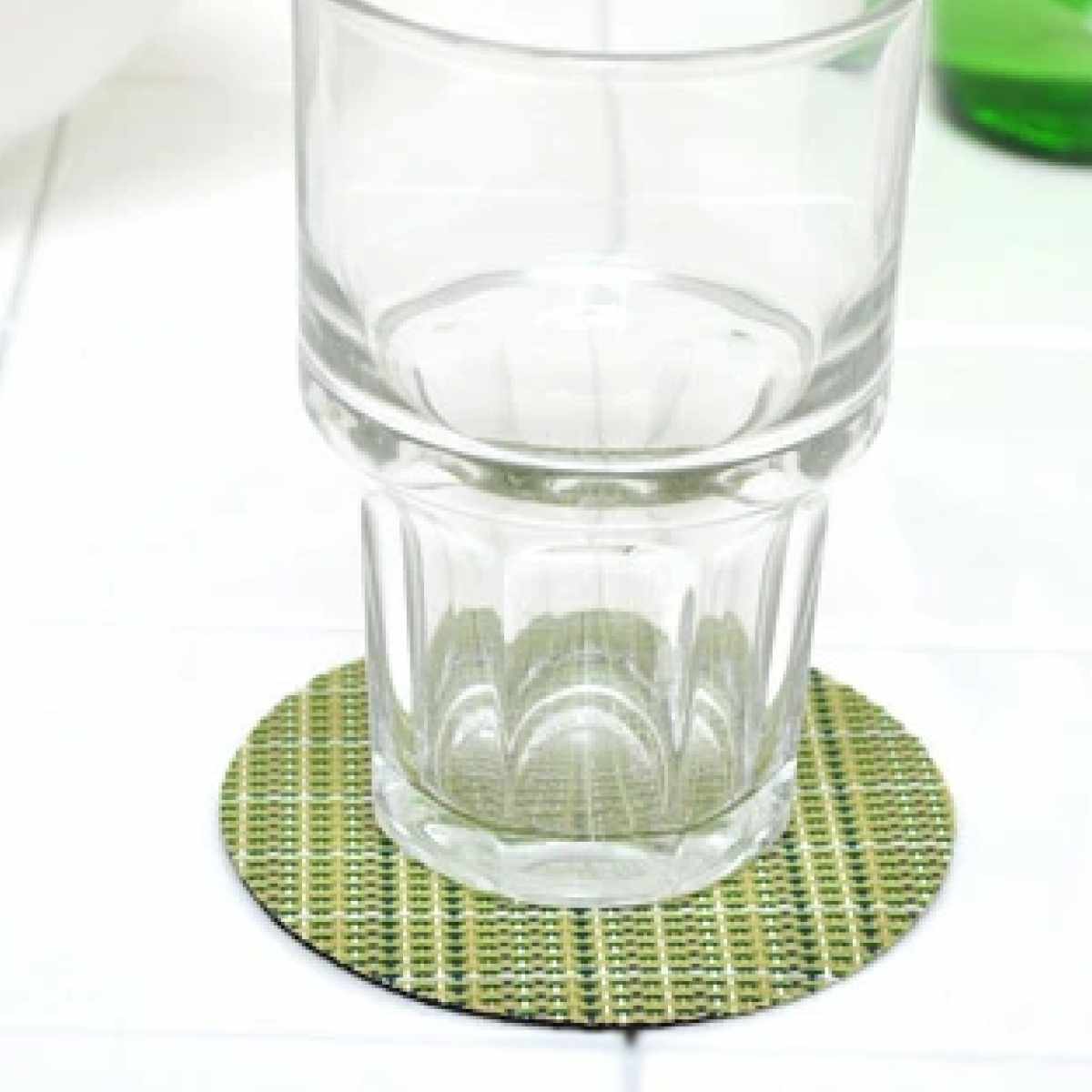 コースター 丸 朱子織り 5枚セット ( ストロングコースター キッチン雑貨 キッチン用品 ) 【ブラック】 ブラック