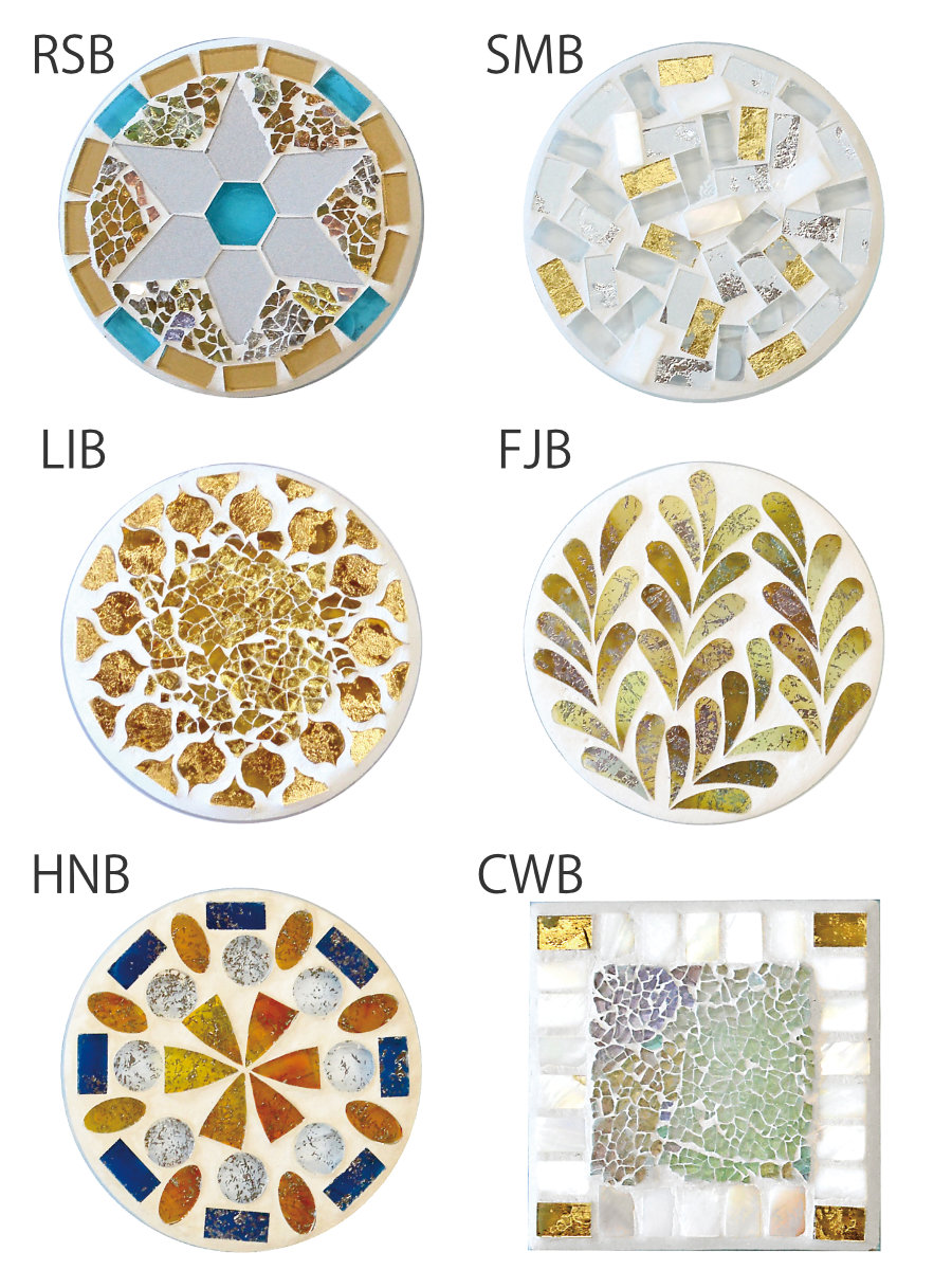 コースター ルミエールブリエ ( マット アクセサリートレイ ガラス モザイクガラス 丸 四角 キラキラ おしゃれ かわいい アジアン雑貨 アンティーク風 カフェ ) 【HNB】 HNB