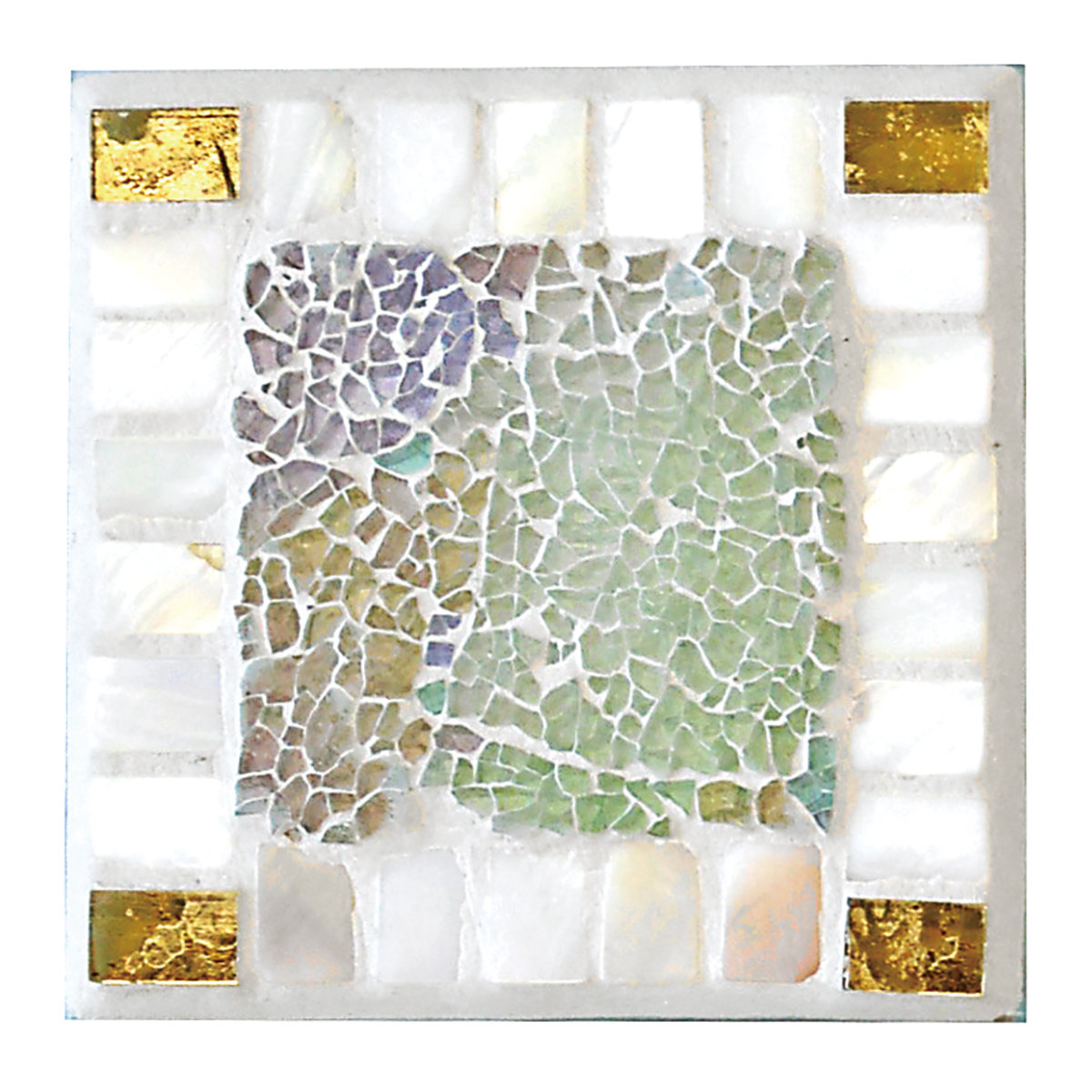 コースター ルミエールブリエ ( マット アクセサリートレイ ガラス モザイクガラス 丸 四角 キラキラ おしゃれ かわいい アジアン雑貨 アンティーク風 カフェ ) 【HNB】 HNB