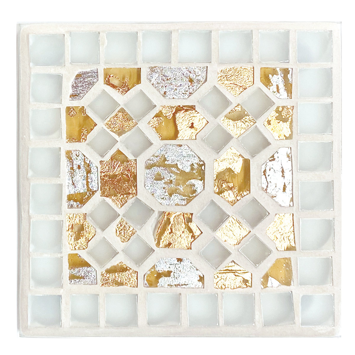 コースター ルミエールブリエ ( マット アクセサリートレイ ガラス モザイクガラス 丸 四角 キラキラ おしゃれ かわいい アジアン雑貨 アンティーク風 カフェ ) 【HNB】 HNB