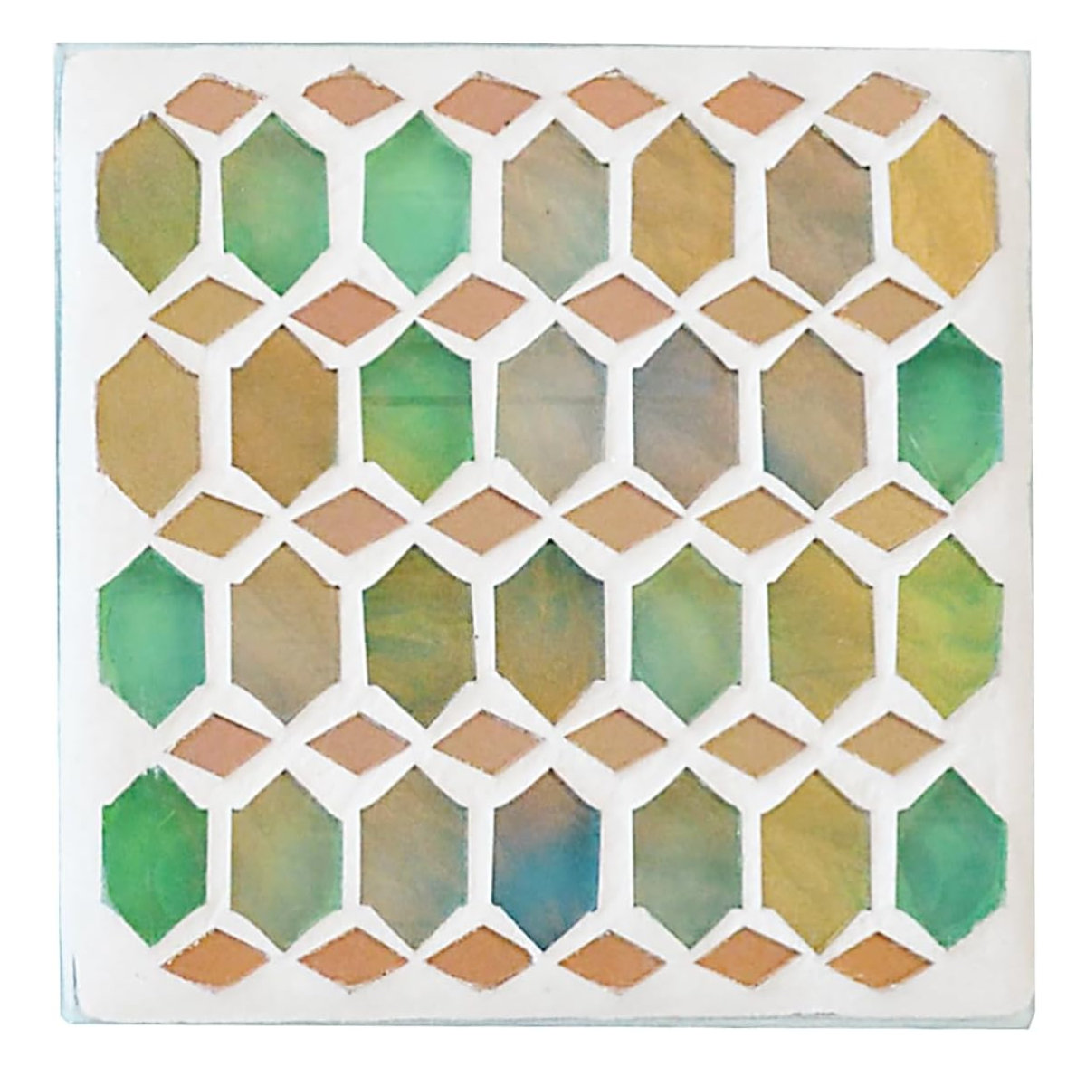 コースター ルミエールブリエ ( マット アクセサリートレイ ガラス モザイクガラス 丸 四角 キラキラ おしゃれ かわいい アジアン雑貨 アンティーク風 カフェ ) 【HNB】 HNB