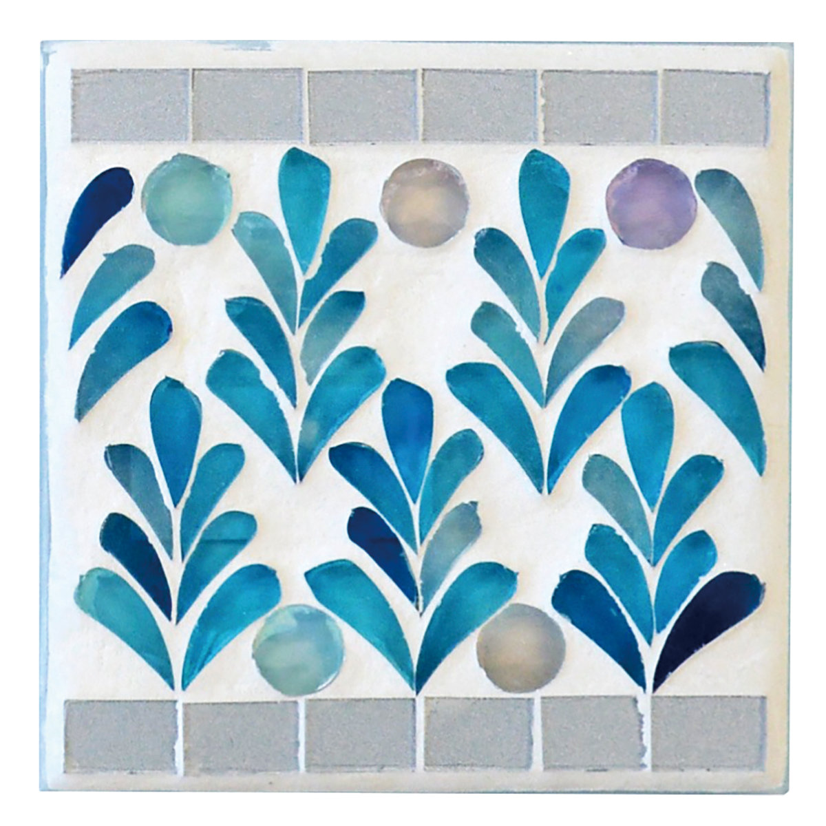 コースター ルミエールブリエ ( マット アクセサリートレイ ガラス モザイクガラス 丸 四角 キラキラ おしゃれ かわいい アジアン雑貨 アンティーク風 カフェ ) 【HNB】 HNB