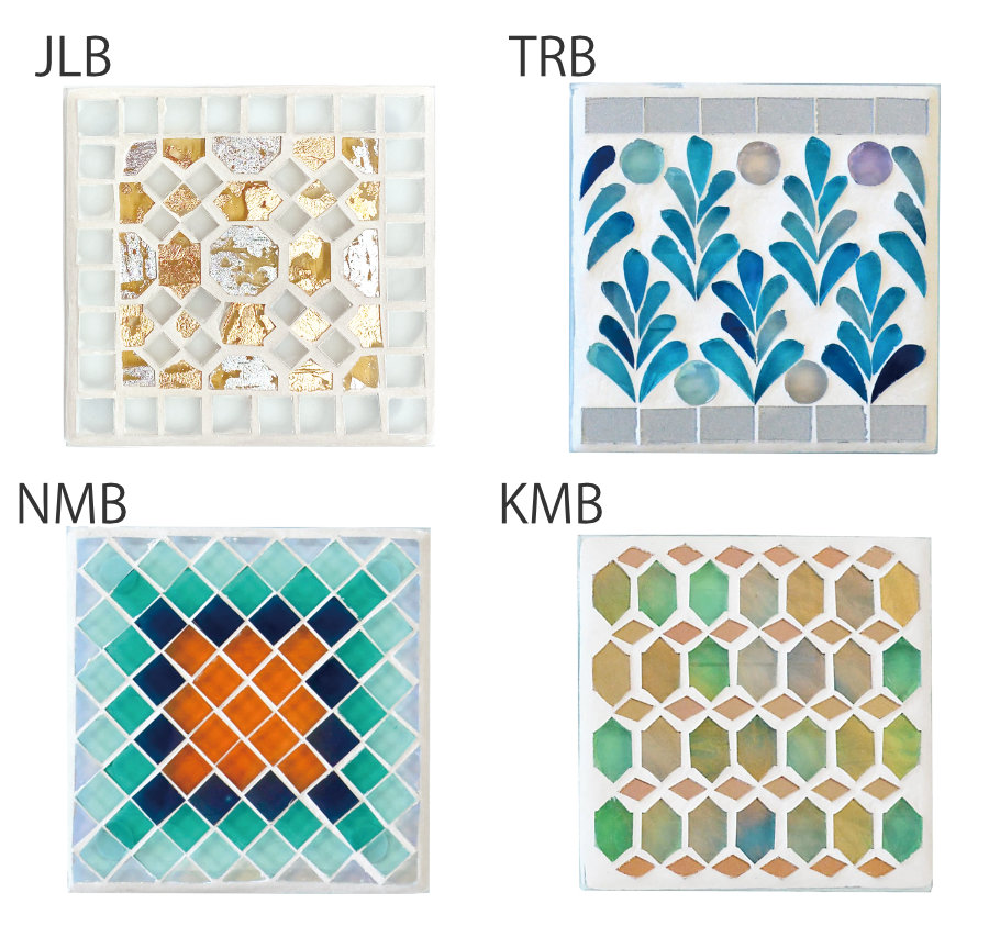 コースター ルミエールブリエ ( マット アクセサリートレイ ガラス モザイクガラス 丸 四角 キラキラ おしゃれ かわいい アジアン雑貨 アンティーク風 カフェ ) 【HNB】 HNB