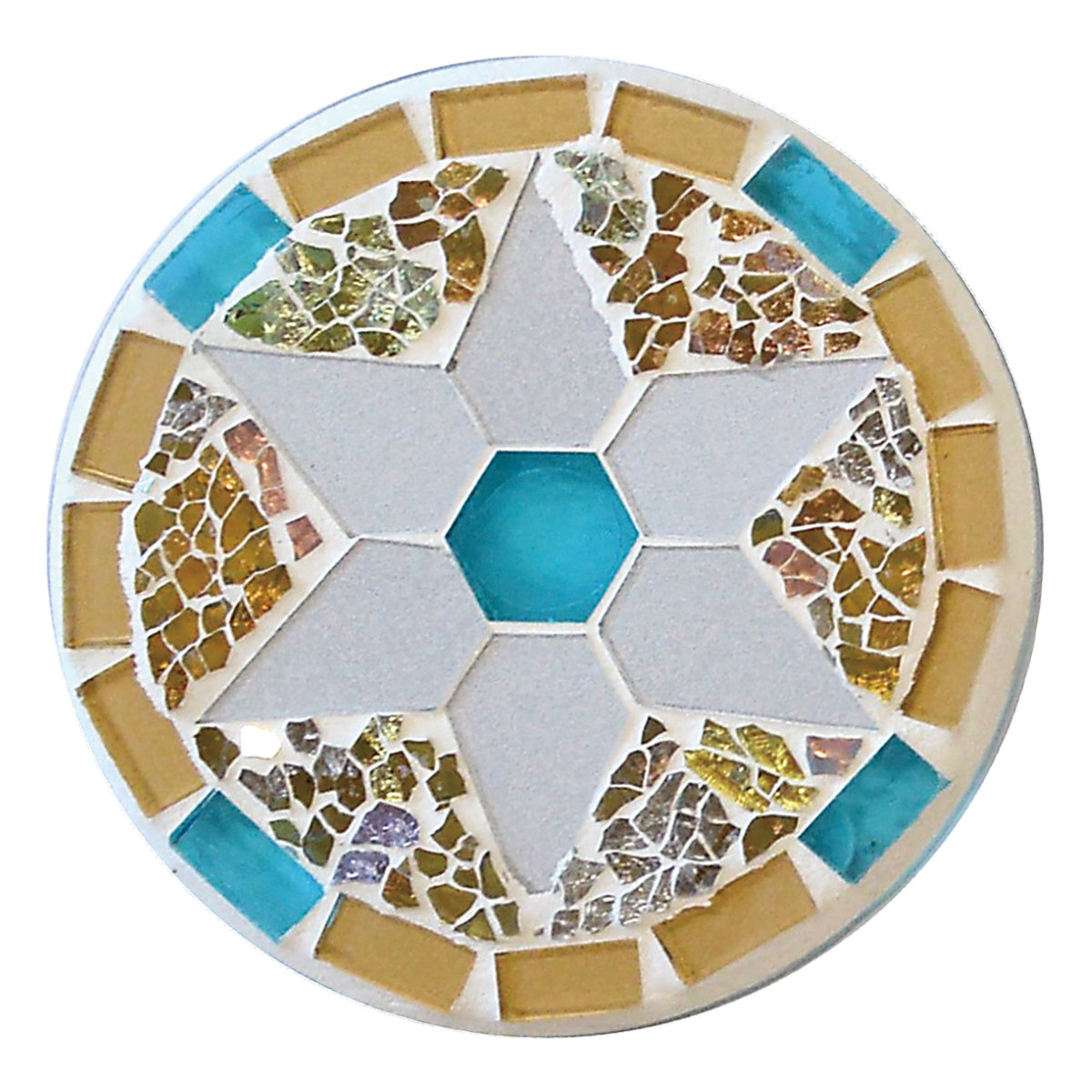 コースター ルミエールブリエ ( マット アクセサリートレイ ガラス モザイクガラス 丸 四角 キラキラ おしゃれ かわいい アジアン雑貨 アンティーク風 カフェ ) 【HNB】 HNB