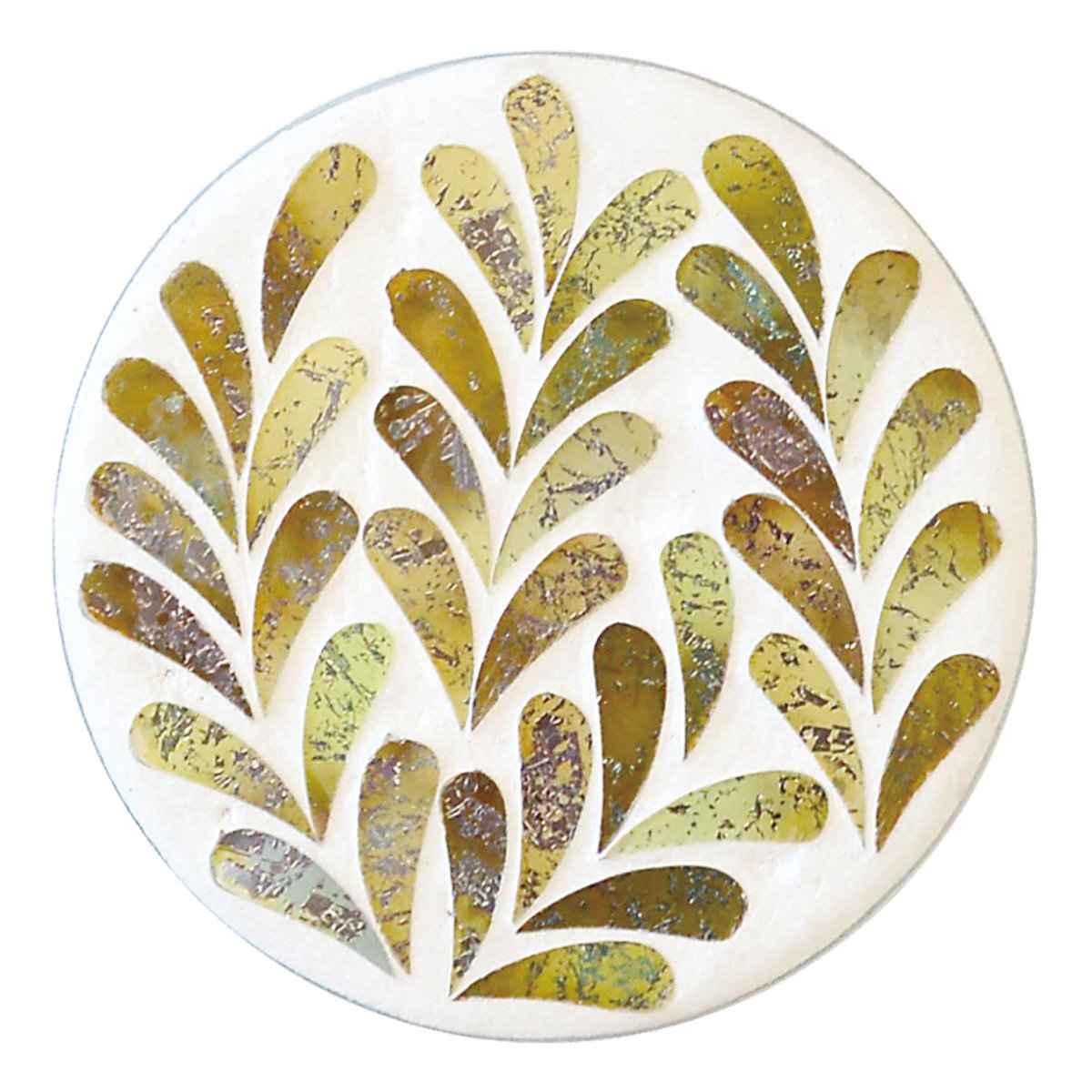 コースター ルミエールブリエ ( マット アクセサリートレイ ガラス モザイクガラス 丸 四角 キラキラ おしゃれ かわいい アジアン雑貨 アンティーク風 カフェ ) 【HNB】 HNB