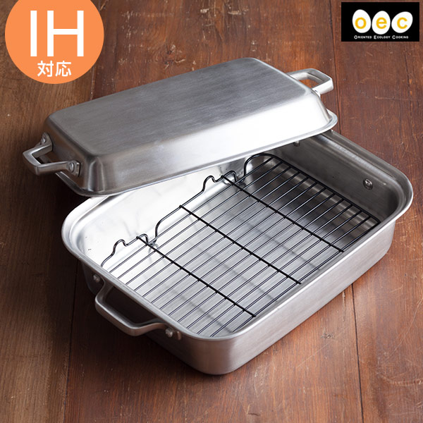 両手鍋 O.E.C. 脇雅世 貝印 W角鍋 18cm 中子付 IH対応 （ ガス火対応