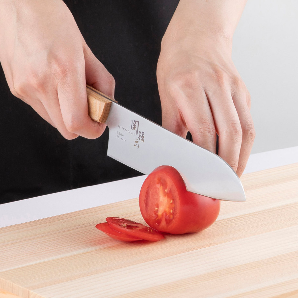 三徳包丁 16.5cm 関孫六 しらあい 日本製 貝印 ( 料理包丁 キッチンナイフ 文化包丁 白木ハンドル 16.5センチ 160mm 160ミリ 調理小物 調理道具 下ごしらえ用品 キッチングッズ キッチンツール 切れ味抜群 )
