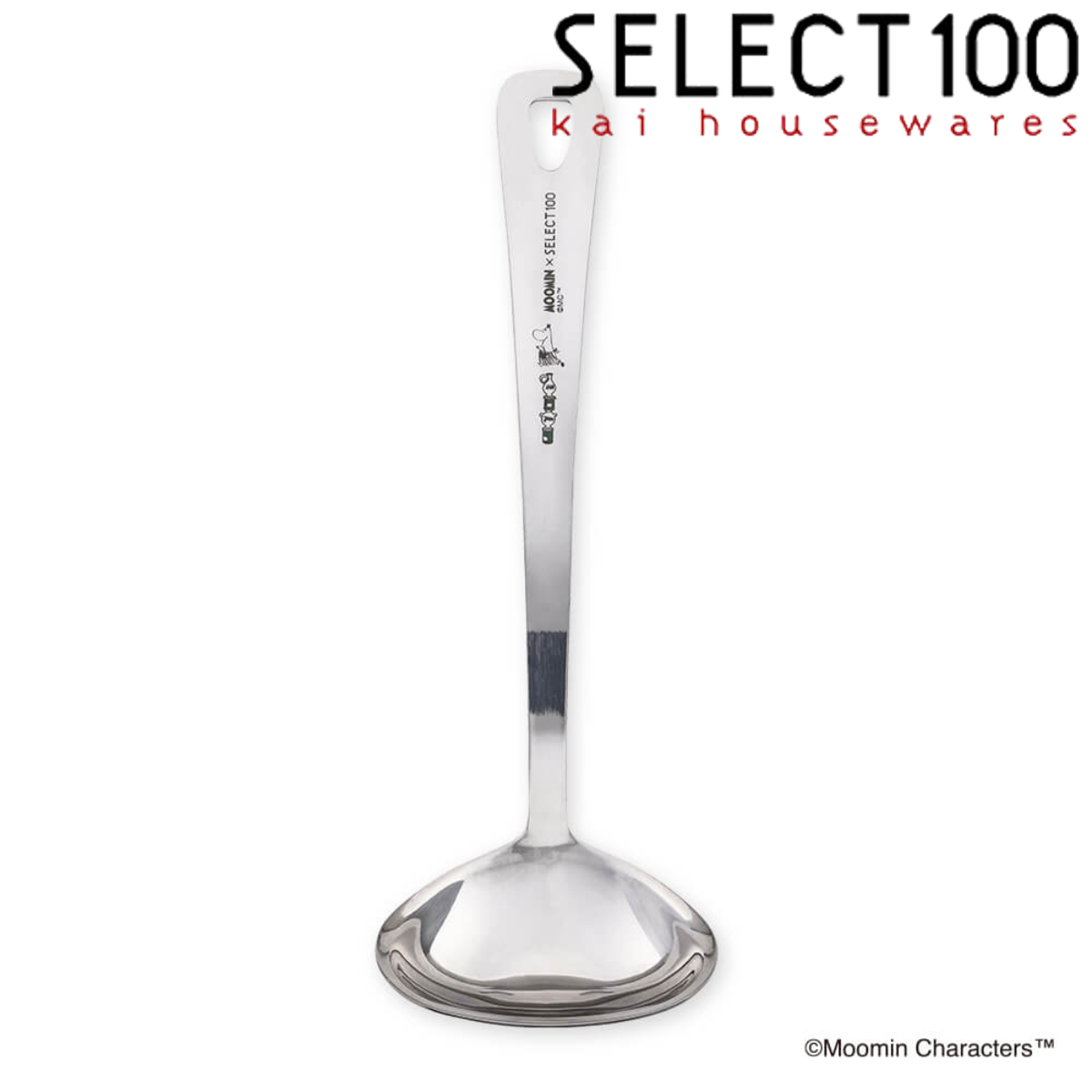 お玉 25cm SELECT100×ムーミン 食洗機対応 ステンレス製 貝印 レードル （ セレクト100 おたま スープレードル 25センチ おしゃれ 調理器具 キッチンツール ムーミンママ キャラクター ）