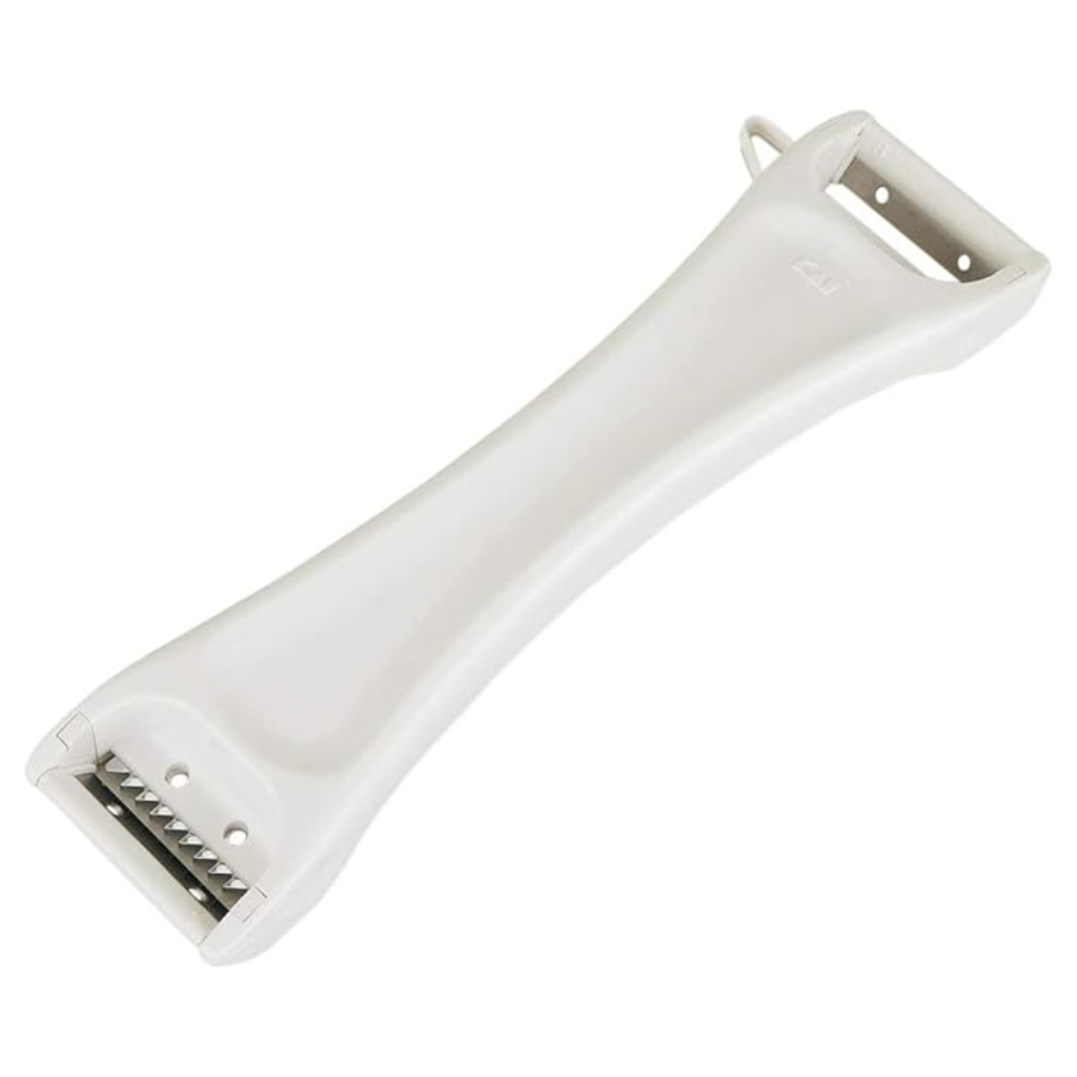 ピーラー 千切り器 芽取り プラスチック製 両用皮引き 日本製 ( 皮剥き器 千切りスライサー 千切りピーラー せん切り器 芽とり付き 皮むき 千切り ベジタブルスライサー 大根 ツマ 食卓 下ごしらえ キッチンツール )