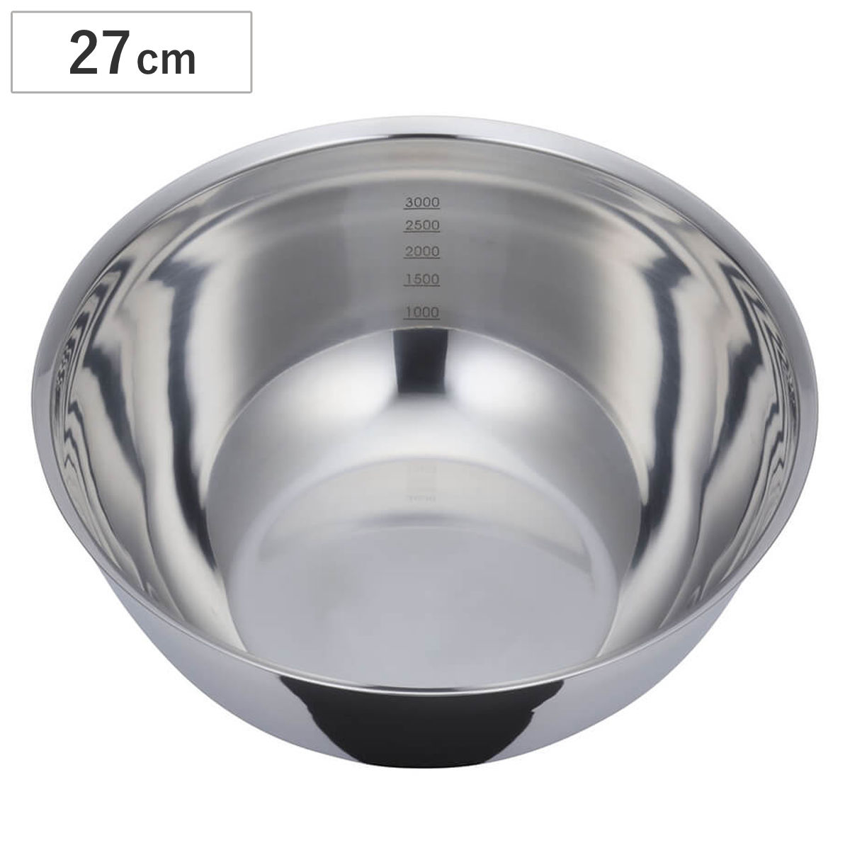 ボウル 27cm 深型 NCD 深型ボール 目盛付 ステンレス製 貝印 （ 調理用ボウル ステンレスボウル 調理器具 キッチンボウル 調理道具 調理小物 調理雑貨 調理用品 キッチンツール 製菓 お菓子作り ）