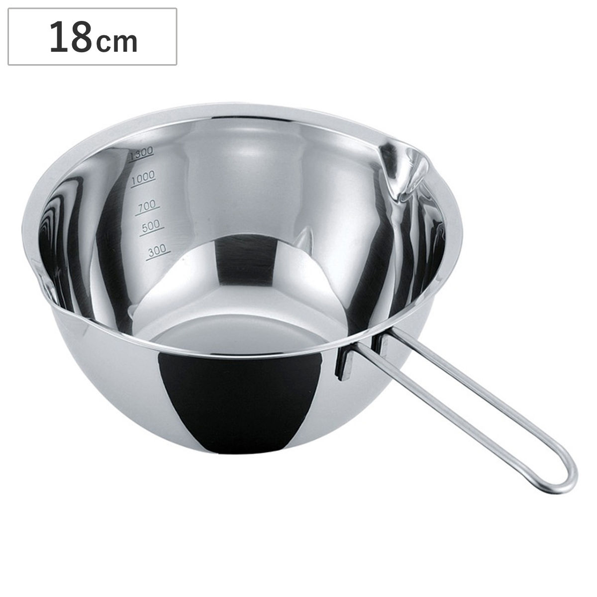 ボウル 18cm NCD 柄付ボール ステンレス製 貝印 （ ステンレスボウル ぼうる ボール ミニ 持ち手 取っ手 付き 18センチ ミニボウル ミキシングボウル 両口 コンパクト 調理 料理 便利 使いやすい 下ごしらえ ）