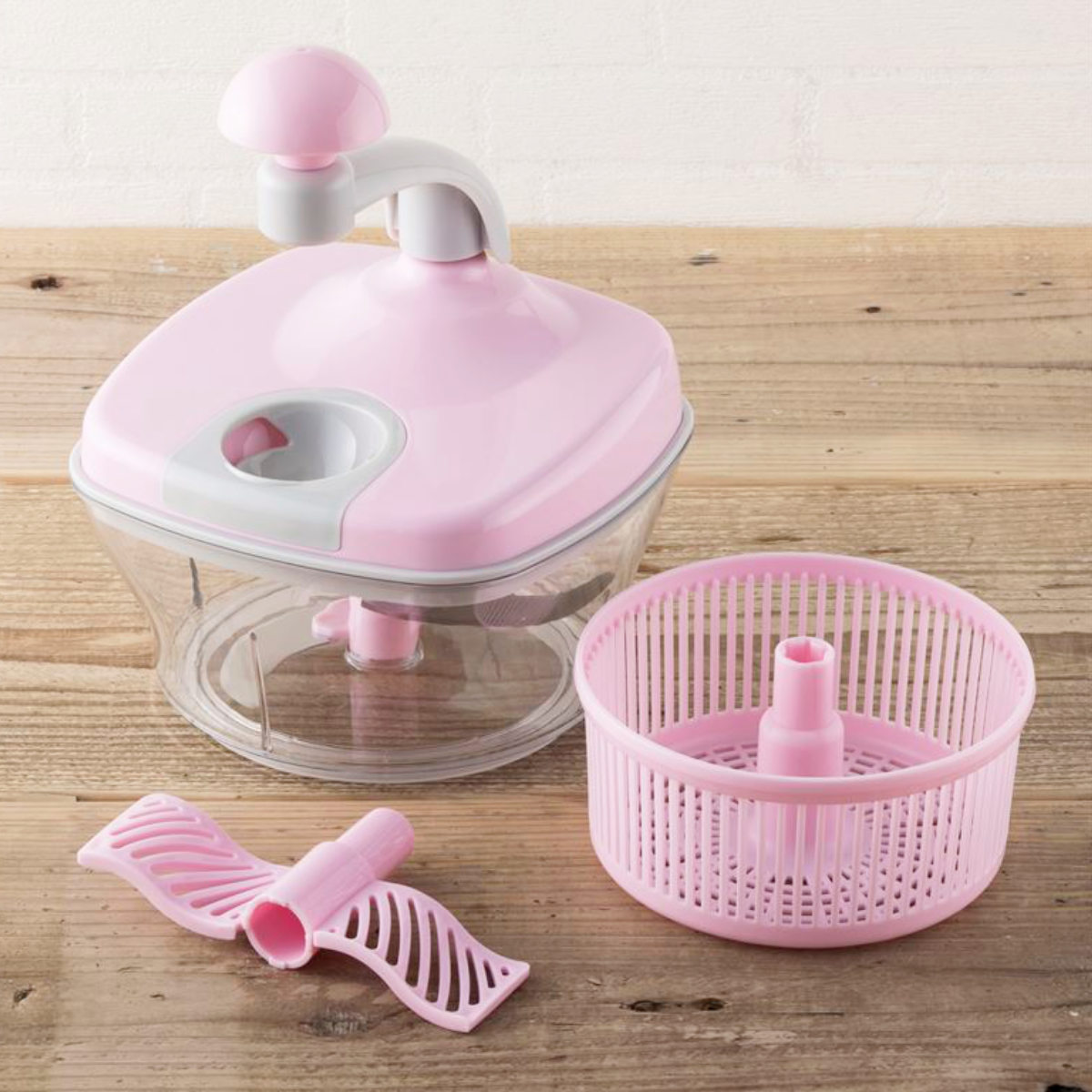 フードチョッパー みじん切り器 L カイハウスセレクト スピーディチョッパー 貝印 （ みじん切り チョッパー 手動 サラダスピナー みじん切りカッター フードプロセッサー フードカッター 野菜 カット 泡立て 水切り器 下ごしらえ ）